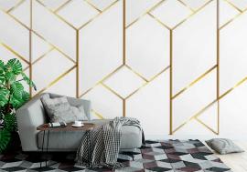 Tapeta gold frame mosaic seamless