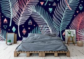 Tapeta Tropical Palm Tree Leaves with