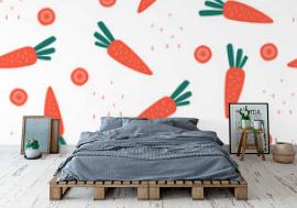Tapeta Seamless pattern with carrots