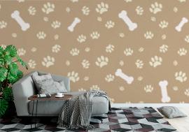 Tapeta Background with dog paw print