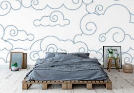 Tapeta Seamless stylized clouds