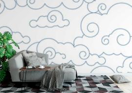 Tapeta Seamless stylized clouds