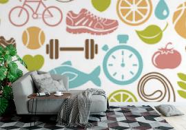 Tapeta seamless pattern with healthy