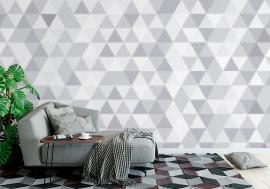 Tapeta White triangle tiles seamless