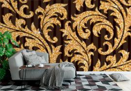 Tapeta floral golden wallpaper