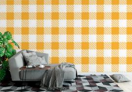 Tapeta Orange table cloth squares